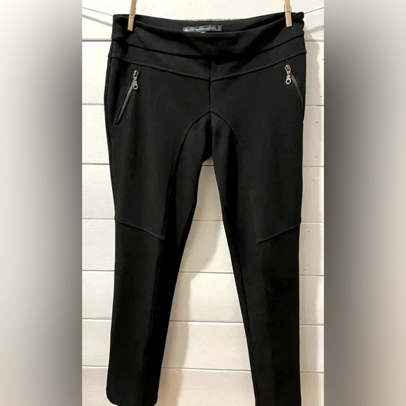 📍La Fée Maraboutée – Slim Black Pants with Zip Detail – Size 42 - Picture 1 of 12